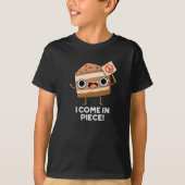 Ik kom in stuk Grappige Cake Pun Dark BG T-shirt (Voorkant)