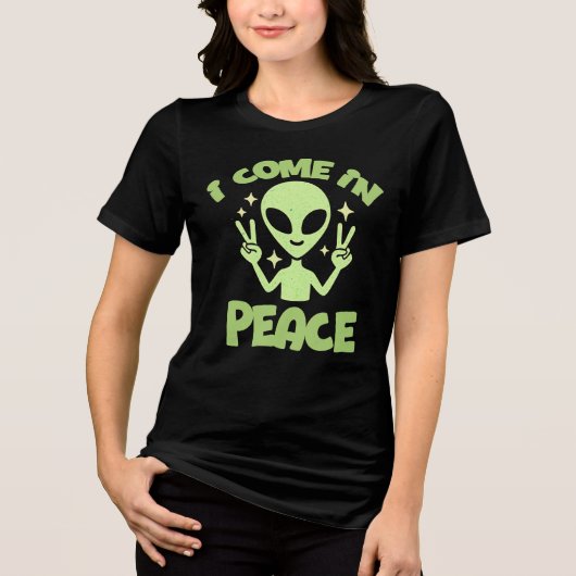 Ik Kom in Vrede Grafisch Tri-Blend Shirt (Voorkant)