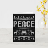 Ik kom in vrede Kerstmis Kerstmis Rendier Holiday  Kaart (Gele Bloem)