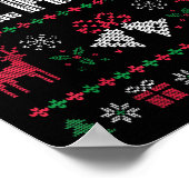 Ik kom in vrede Kerstmis Kerstmis Rendier Holiday Poster (Hoek)