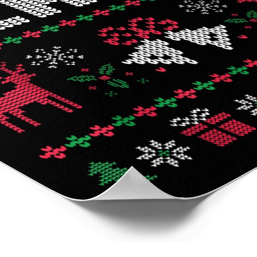 Ik kom in vrede Kerstmis Kerstmis Rendier Holiday Poster (Hoek)