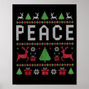 Ik kom in vrede koppel bijpassend lelijk kerst tru poster