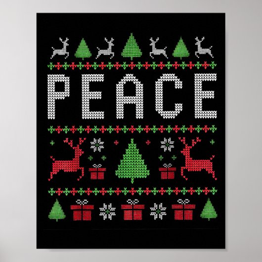 Ik kom in vrede koppel bijpassend lelijk kerst tru poster (Voorkant)