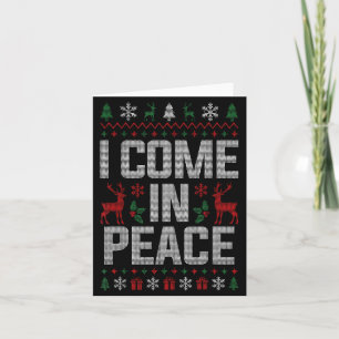 Ik Kom In Vrede Koppel Matching Lelijke Kerst T-Sh Kaart