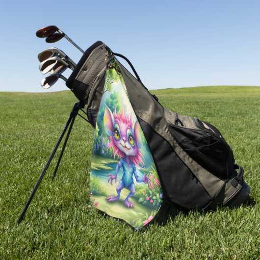 Ik kom in vrede… Waarschijnlijk. Golfhanddoek (Groen)
