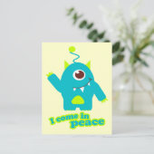 Ik kom in vredesnaam vreemd briefkaart (Staand voorkant)