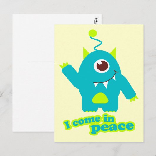 Ik kom in vredesnaam vreemd briefkaart (Voorkant / Achterkant)