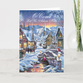 Ik kom laat ons hem aanbidden kerst Wenskaart Kaart