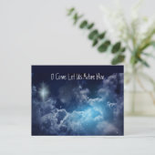 Ik kom, laten wij Hem aanbidden, Jezus, kerstvakan Feestdagenkaart (Staand voorkant)