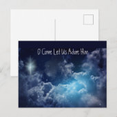Ik kom, laten wij Hem aanbidden, Jezus, kerstvakan Feestdagenkaart (Voorkant / Achterkant)