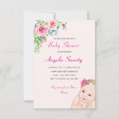 Ik kom met Funny Stork Baby shower Invitation (Voorkant)