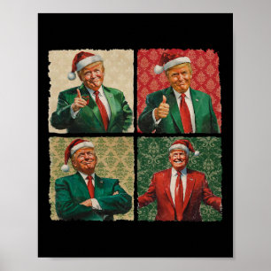 Ik kom met Kerst thuis Grappige Trump Kerstman Poster