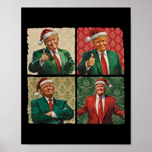 Ik kom met Kerst thuis Grappige Trump Kerstman Poster (Voorkant)