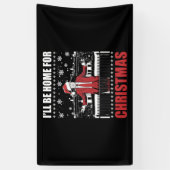 Ik kom met Kerst thuis Trump 47e President VS Spandoek (Verticaal)