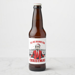Ik kom met Kerstmis thuis Trump Won Inauguratie Bier Etiket