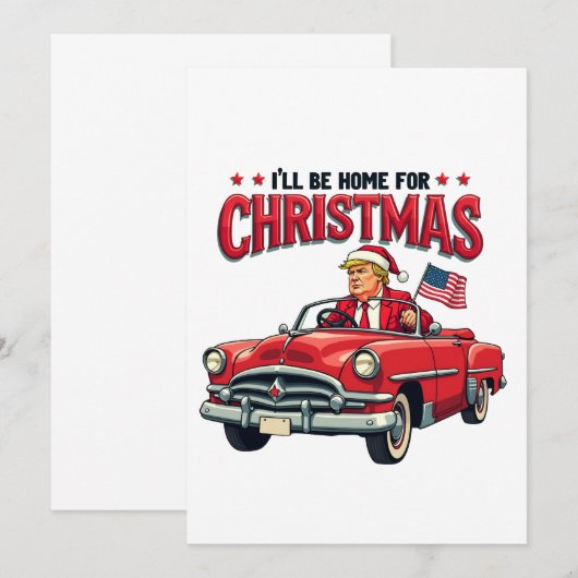 Ik kom met Kerstmis thuis Trump Won Verkiezing 202 Kaart (Voorkant / Achterkant)