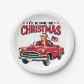 Ik kom met Kerstmis thuis Trump Won Verkiezing 202 Papieren Bordje (Voorkant)