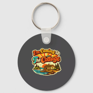 Ik kom naar de cottage romantiek hockeykoppel sleutelhanger