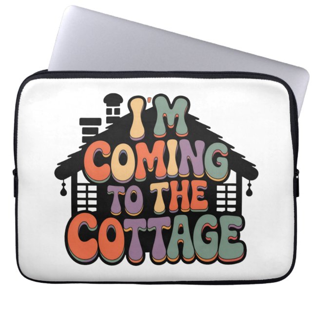 Ik kom naar het huisje laptop sleeve (Voorkant)