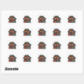 Ik kom naar het huisje ronde sticker (Vel)