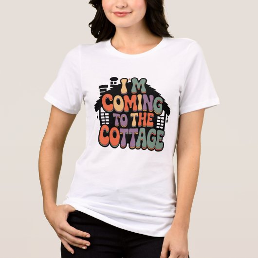 Ik kom naar het huisje Tri-Blend shirt (Voorkant)