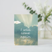 Ik kom opnieuw Bijbelversie Briefkaart (Staand voorkant)