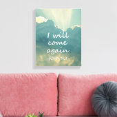Ik kom opnieuw Bijbelversie Canvas Afdruk (Insitu (Woonkamer))