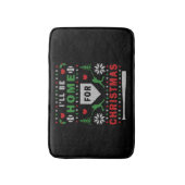 Ik kom thuis voor kersthonkbal, lomp kerst. badmat (Voorkant Verticaal)
