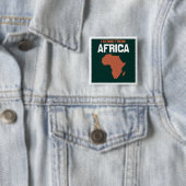 Ik kom uit Afrika Vierkante Button 5,1 Cm (In situ)