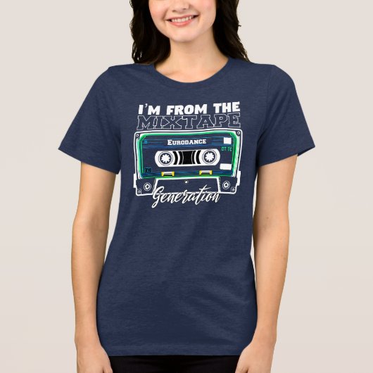 Ik kom uit de Mixtape Generatie (Eurodance) Tri-Blend Shirt (Voorkant)