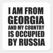 Ik kom uit Georgië Vierkante Sticker (Voorkant)