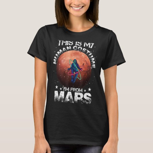 Ik kom uit Mars Alien Space Astronaut T-shirt (Voorkant)