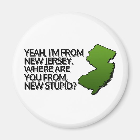 Ik kom uit New Jersey. Magneet (Voorkant)