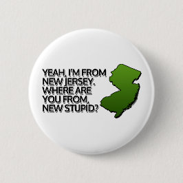 Ik kom uit New Jersey. Ronde Button 5,7 Cm