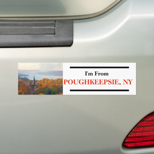 Ik kom uit POUGHKEEPSIE, NY Bumpersticker (Op auto)