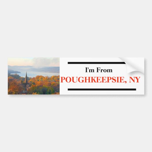 Ik kom uit POUGHKEEPSIE, NY Bumpersticker (Voorkant)