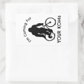 Ik kom voor je KOM's Rechthoekige Sticker (Tas)