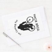 Ik kom voor je KOM's Rechthoekige Sticker (Envelop)