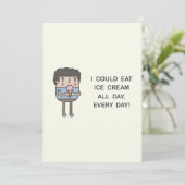 Ik kon de hele dag ijs eten, elke dag! kaart (Staand voorkant)