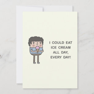 Ik kon de hele dag ijs eten, elke dag! kaart