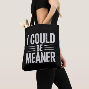 Ik kon een gemener retro vintage zijn tote bag