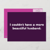 Ik kon geen mooiere man hebben. briefkaart (Voorkant / Achterkant)