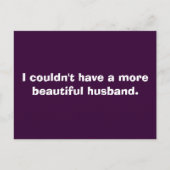 Ik kon geen mooiere man hebben. briefkaart (Voorkant)