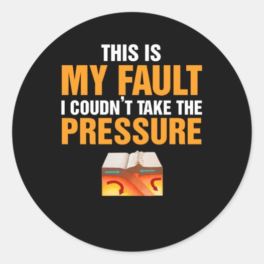 Ik kon het drukgeologie geschenk niet aan ronde sticker (Voorkant)