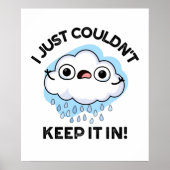 Ik kon het gewoon niet in een grappige wolkenwoord poster (Voorkant)
