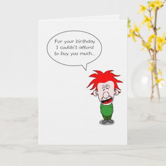 Ik kon niet me veroorloven om u veel te kopen kaart (Gele Bloem)