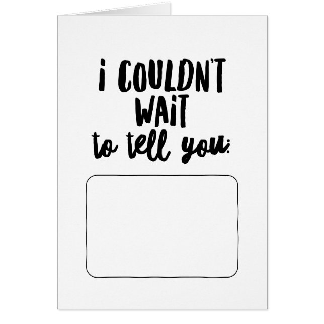 Ik kon niet wachten om je te vertellen... (Voorkant)
