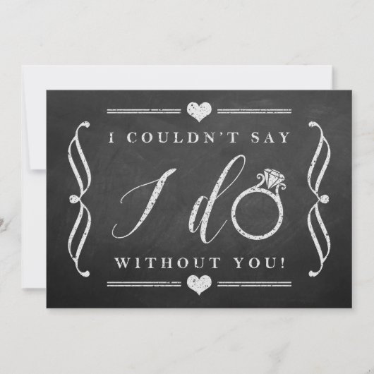 Ik kon niet zeggen dat ik zonder jou deed. | Chalk Kaart (Voorkant)