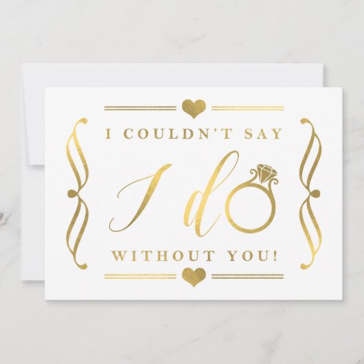 Ik kon niet zeggen dat ik zonder jou deed. | Goudo Kaart (Voorkant)