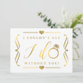 Ik kon niet zeggen dat ik zonder jou deed. | Goudo Kaart (Staand voorkant)
